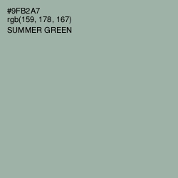 #9FB2A7 - Summer Green Color Image